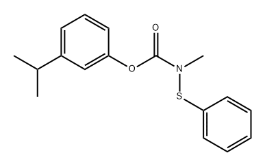 Carbamic acid, methyl(phenylthio)-, m-isopropylphenyl ester 化学構造式