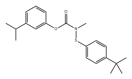 Carbamic acid, [[4-(1,1-dimethylethyl)phenyl]thio]methyl-, 3-(1-methylethyl)phenyl ester (9CI) Structure