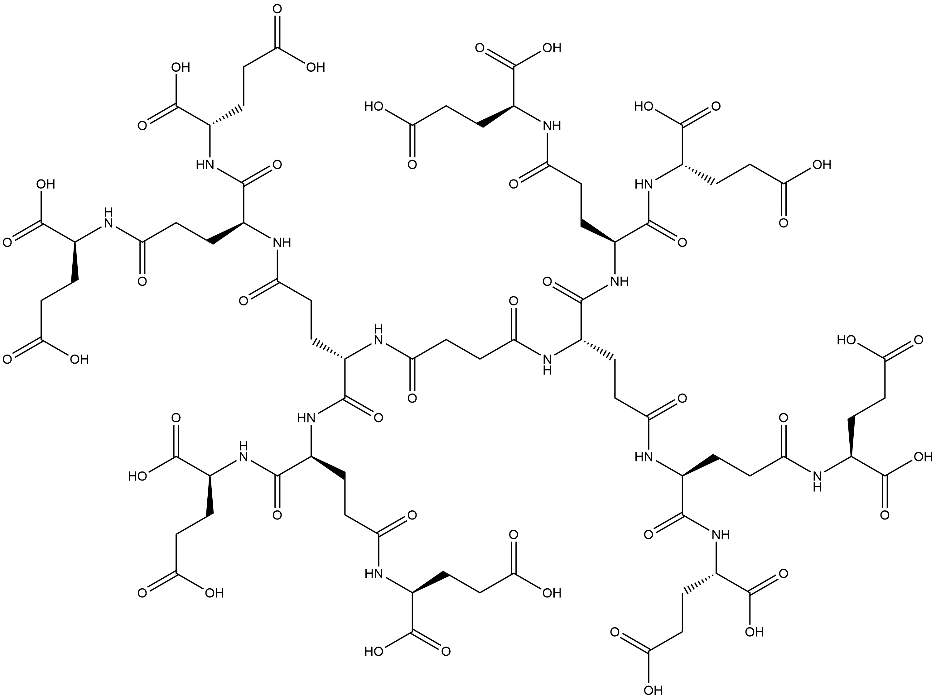 1,1''''-(1,4-dioxo-1,4-butanediyl)bis[L-glutamoylbis[L-glutamoylbis-L-Glutamic acid Structure