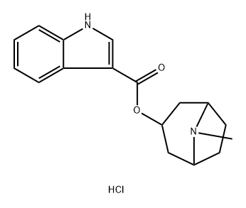 hydron:(8-methyl-8-azabicyclo[3.2.1]octan-3-yl) 1H-indole-3-carboxylate:chloride Structure