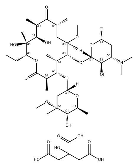 Citric acid Clarithromycin Struktur