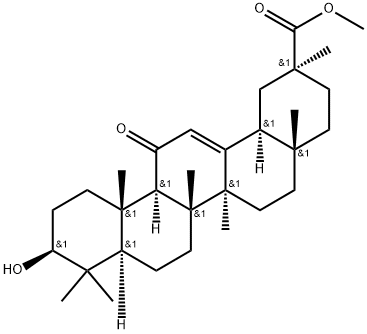 GLYCYRRHETINIC ACID METHYLESTER, 18-ALPHA-(SG) Struktur