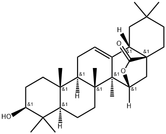 3β,15β-Dihydroxyolean-12-en-28-oic acid 28,15-lactone Structure