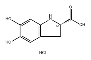 1H-Indole-2-carboxylic acid, 2,3-dihydro-5,6-dihydroxy-, hydrochloride, (S)- (9CI) 化学構造式