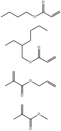 甲基丙烯酸甲酯与丙烯酸丁酯、丙烯酸-2-乙基己酯和烷甲基丙烯酸酯的共聚物,51252-09-6,结构式