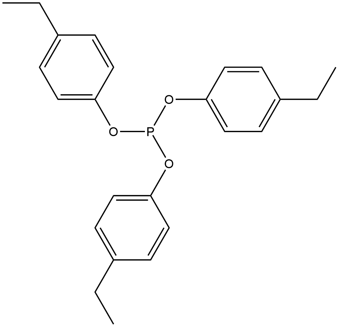 Phenol, 4-ethyl-, 1,1',1''-phosphite Struktur