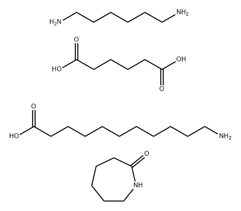 Hexanedioic acid, compd. with 1,6-hexanediamine (1:1), polymer with 11-aminoundecanoic acid and hexahydro-2H-azepin-2-one Struktur