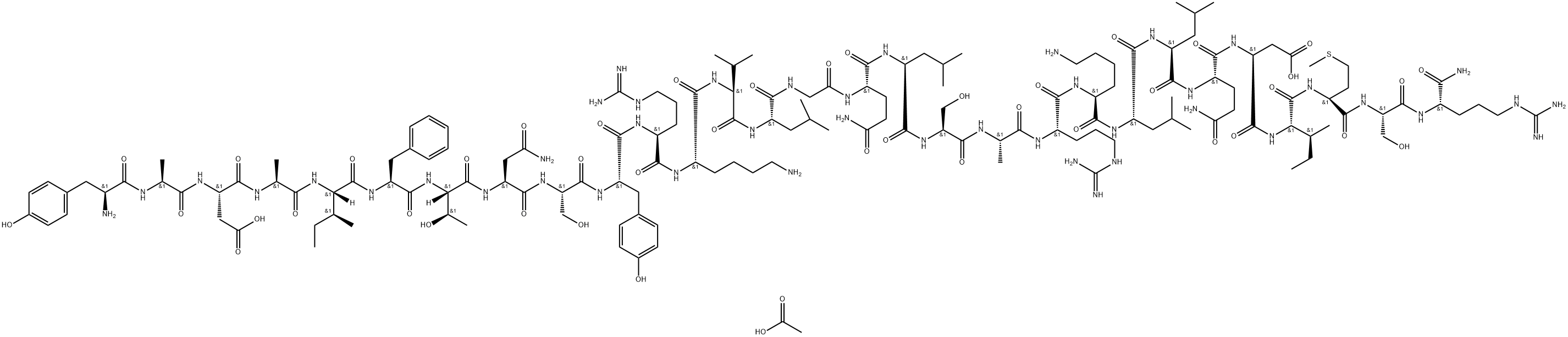 Sermorelin Acetate Structure