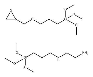 1,2-Ethanediamine,N-[(3-trimethoxysilyl)propyl]-,polymer with trimethoxy [3-(oxiranylmethoxy)propyl]silane 化学構造式