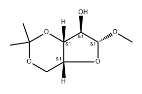 β-D-Xylofuranoside, methyl 3,5-O-(1-methylethylidene)- 结构式