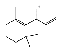 α-エテニル-2,6,6-トリメチル-1-シクロヘキセン-1-メタノール 化学構造式