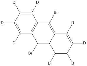 氘代9,10-二溴蒽 结构式