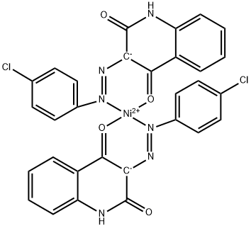 bis[3-[(4-chlorophenyl)azo]quinoline--2,4(1H,3H)-dionato]nickel Structure