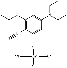 Benzenediazonium, 4-(diethylamino)-2-ethoxy-, (T-4)-tetrachlorozincate(2-) (2:1) (9CI) Structure