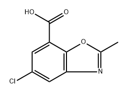 5-chloro-2-methylbenzo[d]oxazole-7-carboxylic acid 化学構造式