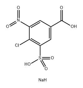 Benzoic acid, 4-chloro-3-nitro-5-sulfo-, sodium salt (1:1) Struktur