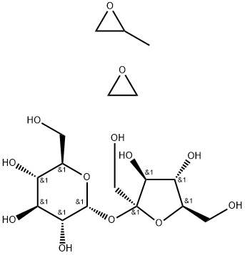 Oxirane, methyl-, polymer with oxirane, ether with -D-fructofuranosyl α-D-glucopyranoside Structure