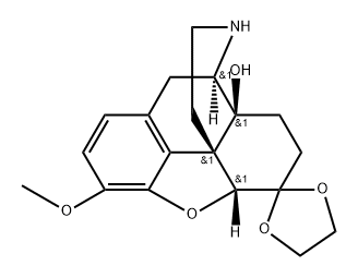 Morphinan-6-one, 4,5-epoxy-14-hydroxy-3-methoxy-, cyclic 1,2-ethanediyl acetal, (5α)- 化学構造式