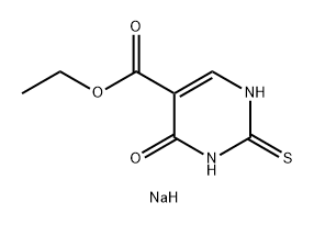 5-PYRIMIDINECARBOXYLIC ACID,1,2,3,4-TETEAHYDRO-4-OXO-2-THIOXO,ETHYL ESTER,SODIUM SALT(1:1), 52473-13-9, 结构式