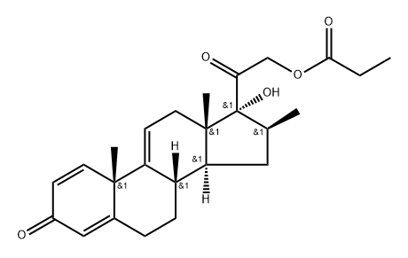 52618-96-9 Pregna-1,4,9(11)-triene-3,20-dione, 17-hydroxy-16-methyl-21-(1-oxopropoxy)-, (16β)- (9CI)