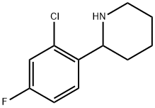 2-(2-chloro-4-fluorophenyl)piperidine 结构式