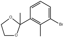 2-(3-bromo-2-methylphenyl)-2-methyl-1,3-dioxolane 结构式