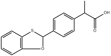 4-(1,3-Benzoxathiol-2-yl)-α-methylbenzeneacetic acid Structure