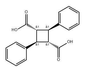 (1α,2β,3α,4β)-2,4-Diphenyl-1,3-cyclobutanedicarboxylic acid,528-38-1,结构式