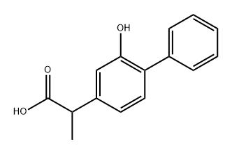 [1,1'-Biphenyl]-4-acetic acid, 2-hydroxy-α-methyl- Structure
