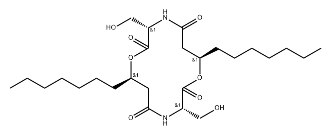 赛民菌缩肽, 5285-25-6, 结构式