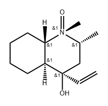 4(equaorialt)-Ethenyl-1,2(equatorial)-dimethyl-trans-decahydroquinol-4 -ol,N-oxide Structure