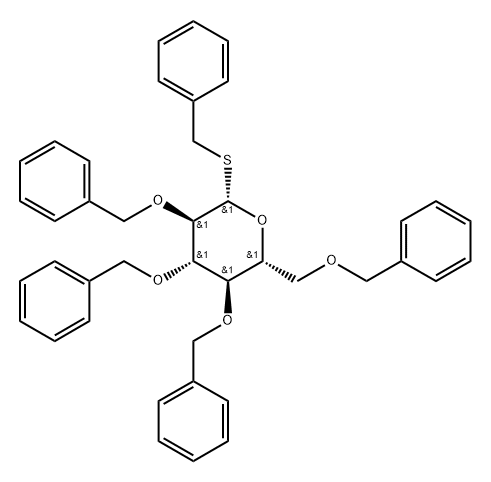 苄基-2,3,4,6-O-四苄基-BETA-D-硫代葡萄糖苷, 53269-95-7, 结构式