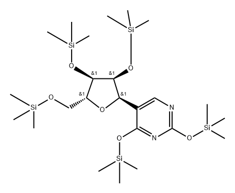 Pseudo uridine penta-tms,53294-25-0,结构式