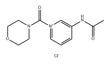 Pyridinium, 3-(acetylamino)-1-(4-morpholinylcarbonyl)-, chloride (1:1) Structure