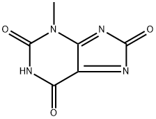 1H-Purine-2,6,8(3H)-trione,  3-methyl-,  radical  ion(1-)  (9CI) Structure