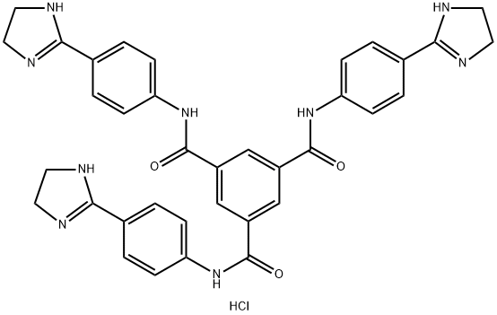 1-N,3-N,5-N-tris[4-(4,5-dihydro-1H-imidazol-2-yl)phenyl]benzene-1,3,5-tricarboxamide,hydrochloride Struktur