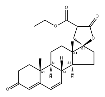 ethyl 3-oxopregna-4,6-diene-21,17alpha-carbolactone-21-carboxylate Structure