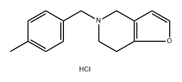 Furo[3,2-c]pyridine, 4,5,6,7-tetrahydro-5-[(4-methylphenyl)methyl]-, hydrochloride (1:1) Structure