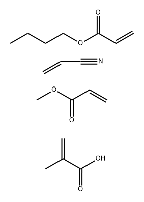 2-Propenoic acid, 2-methyl-, polymer with butyl 2-propenoate, methyl 2-propenoate and 2-propenenitrile, sodium salt Structure