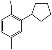 Benzene, 2-cyclopentyl-1-fluoro-4-methyl- 结构式