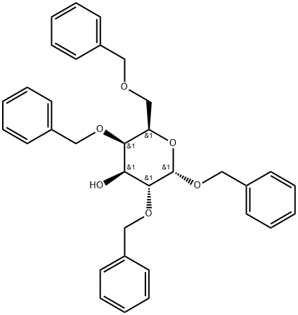 α-D-Galactopyranoside, phenylmethyl 2,4,6-tris-O-(phenylmethyl)- Structure