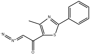 Ethanone, 2-diazo-1-(4-methyl-2-phenyl-5-thiazolyl)- Structure