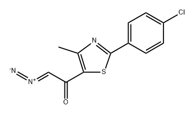 Ethanone, 1-[2-(4-chlorophenyl)-4-methyl-5-thiazolyl]-2-diazo-,54001-29-5,结构式