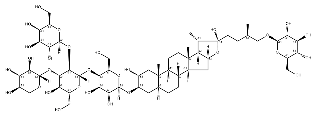 Purpureagitoside 化学構造式