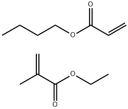 2-Propenoic acid, butyl ester, polymer with ethyl 2-methyl-2-propenoate Structure