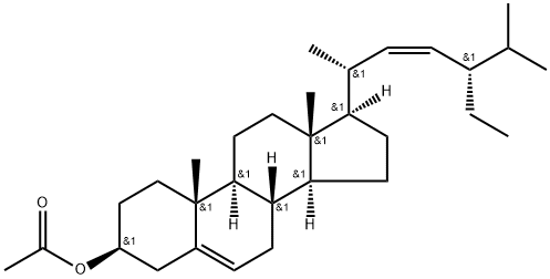 (22Z)-スチグマスタ-5,22-ジエン-3β-オールアセタート 化学構造式