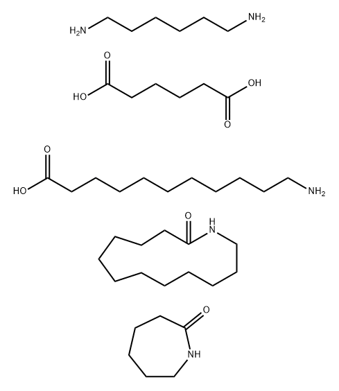 Hexanedioic acid, compd. with 1,6-hexanediamine (1:1), polymer with 11-aminoundecanoic acid, azacyclotridecan-2-one and hexahydro-2H-azepin-2-one 结构式