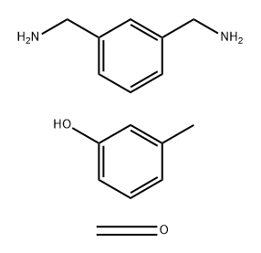 Formaldehyde, polymer with 1,3-benzenedimethanamine acid 3-methylphenol 化学構造式