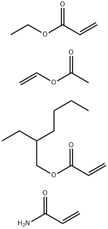 2-丙烯酸-2-乙基己酯、乙酸乙烯酯、2-丙烯酸乙酯和2-丙烯酰胺的聚合物, 54579-46-3, 结构式