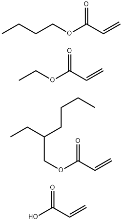 2-Propenoic acid polymer with butyl 2-propenoate, 2-ethylhexyl 2-propenoate and ethyl 2-propenoate Struktur